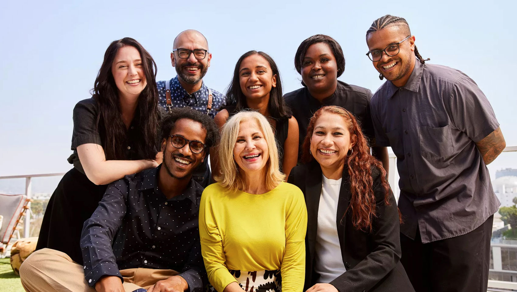 group of people smiling